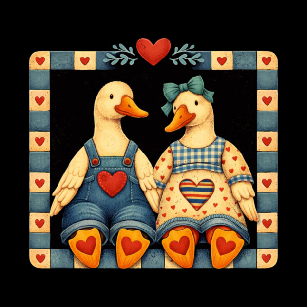 Duck Couple Valentine's Day Love Birds Romance by ArtistTee ⭐⭐⭐⭐⭐