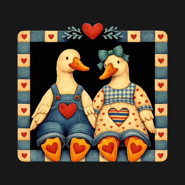 Duck Couple Valentine's Day Love Birds Romance by ArtistTee ⭐⭐⭐⭐⭐