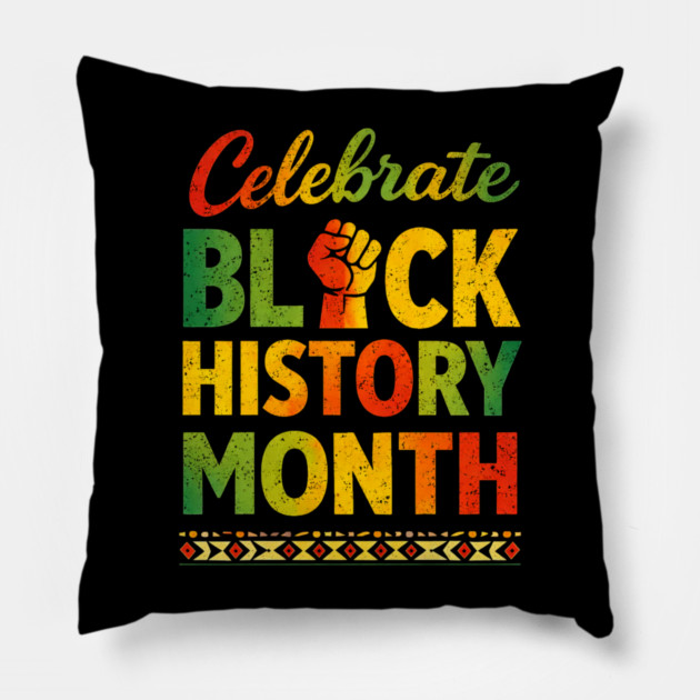 Celebrate Black History Month Empowerment Pillow by ArtistTee ⭐⭐⭐⭐⭐