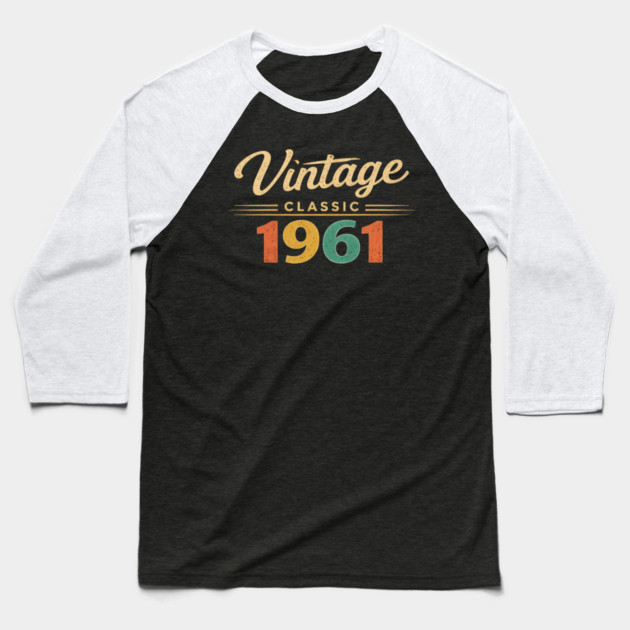 Vintage Classic 1961 Birthday Year Baseball T-Shirt by ArtistTee ⭐⭐⭐⭐⭐