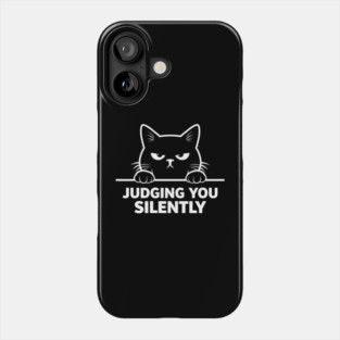 Judging You Silently Grumpy Cat Lover Phone Case