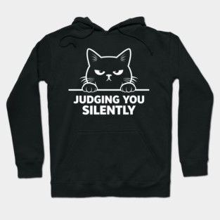 Judging You Silently Grumpy Cat Lover Hoodie