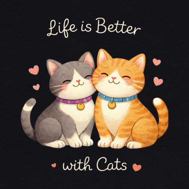 Life Is Better With Cats Cat Lover by ArtistTee ⭐⭐⭐⭐⭐