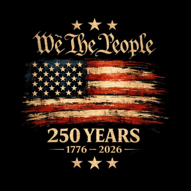 We The People 250 Years 1776-2026 Patriotic American Flag by ArtistTee ⭐⭐⭐⭐⭐