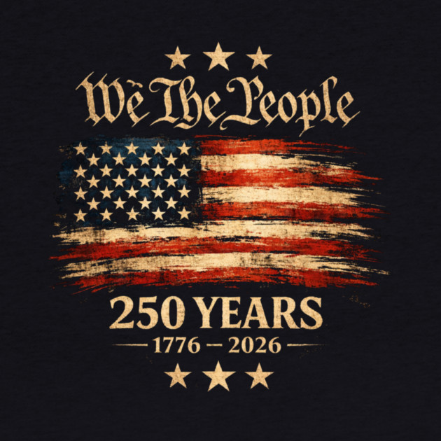 We The People 250 Years 1776-2026 Patriotic American Flag by ArtistTee ⭐⭐⭐⭐⭐