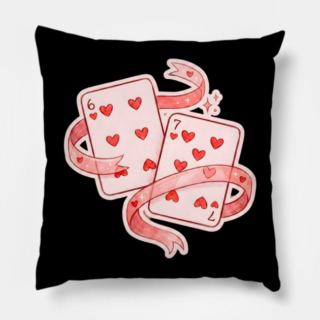 67 Valentine's Day Pillow by Creatifly Graphic Tees