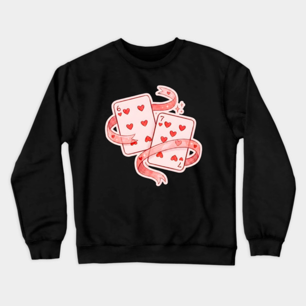 67 Valentine's Day Crewneck Sweatshirt by Creatifly Graphic Tees