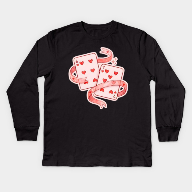 67 Valentine's Day Kids Long Sleeve T-Shirt by Creatifly Graphic Tees