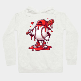Baseball Drip Ice cream For Valentine's Day Hoodie