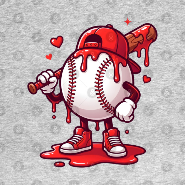 Baseball Drip Ice cream For Valentine's Day by Creatifly Graphic Tees