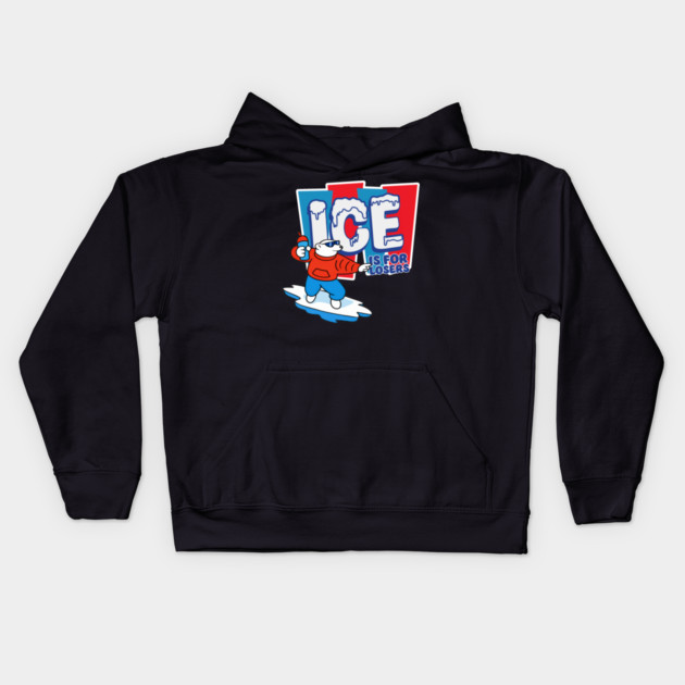 ICE Is For Losers Kids Hoodie by Shit Post Hero