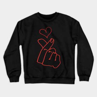 Finger Heart Love Gesture Crewneck Sweatshirt