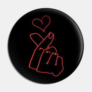Finger Heart Love Gesture Pin