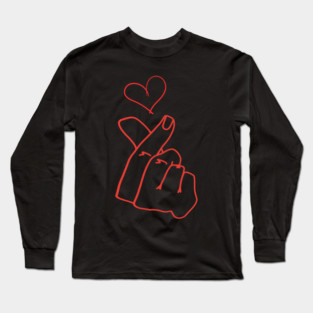 Finger Heart Love Gesture Long Sleeve T-Shirt
