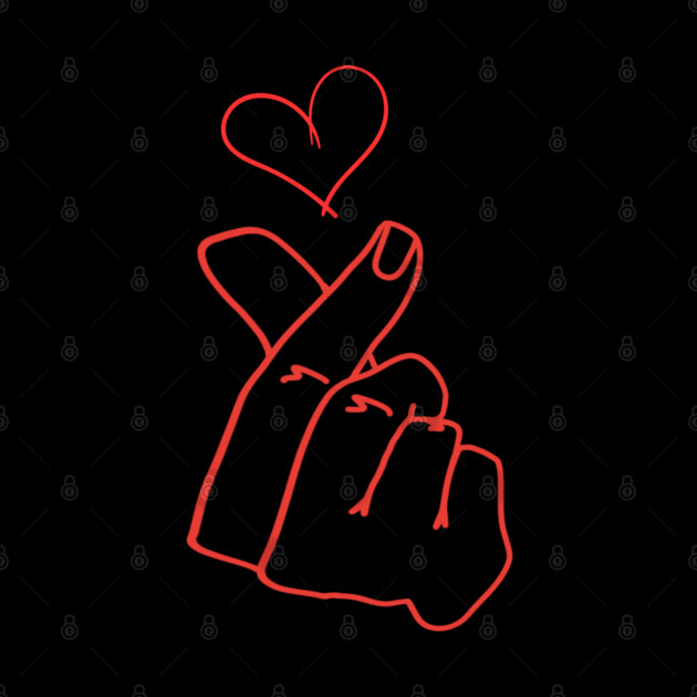 Finger Heart Love Gesture by Creatifly Graphic Tees