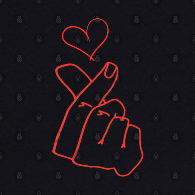 Finger Heart Love Gesture by Creatifly Graphic Tees