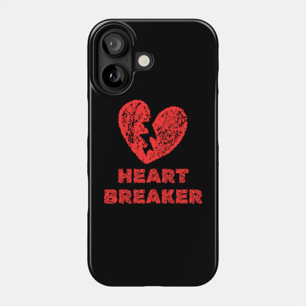 Heart Breaker Phone Case by Creatifly Graphic Tees