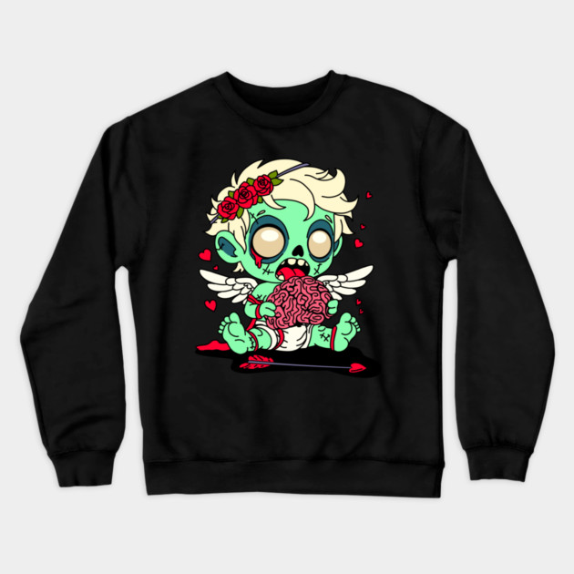 Zombie Cupid Crewneck Sweatshirt by H. R. Sinclair