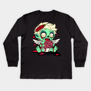 Zombie Cupid Kids Long Sleeve T-Shirt