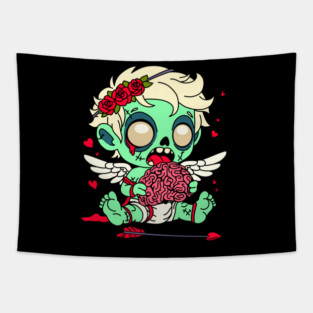 Zombie Cupid Tapestry