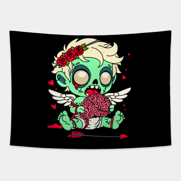 Zombie Cupid Tapestry by H. R. Sinclair