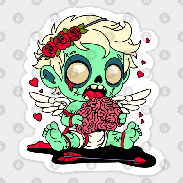 Zombie Cupid Sticker by H. R. Sinclair