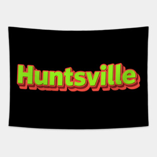 Huntsville Bold Retro Font Design Tapestry