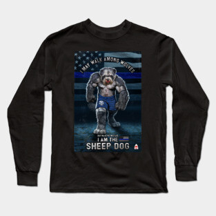 Blue Line Sheep dog Long Sleeve T-Shirt