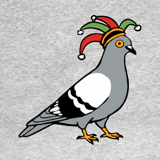 Mardi Gras Pigeon Jester Hat – Carnival Bird Illustration by DonWillisJrArt