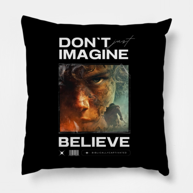 Faith. Imagine. Believe. Pillow by Simon's Store 7