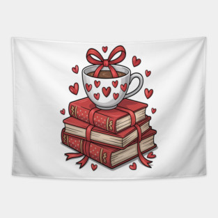 Book Lover Valentine Tapestry