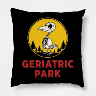 Cool Geriatric Park Skeleton Bird Funny Round Patch Gift Graphic Apparel Pillow