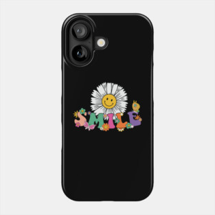Happy Retro Daisy Smile Face Preppy Aesthetic Men Women Kid Phone Case