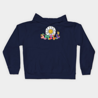 Happy Retro Daisy Smile Face Preppy Aesthetic Men Women Kid Kids Hoodie