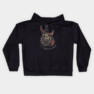 Legends Of Rock Guitar Kids Hoodie
