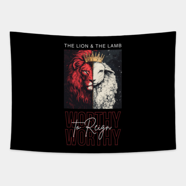 The Lion and the Lamb Tapestry by Simon's Store 7