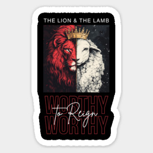 The Lion and the Lamb Sticker