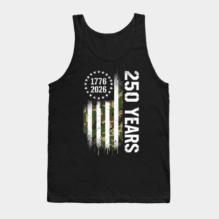250 Years 1776 2026 Military Patriotic USA Independence Tank Top