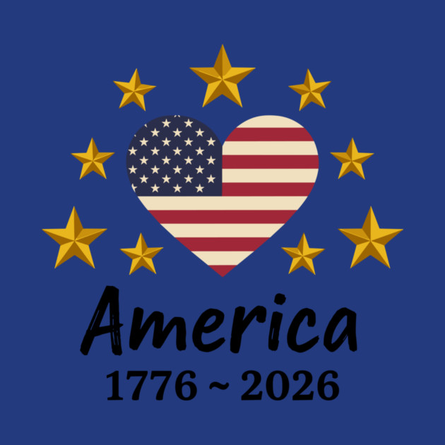 Patriotic USA Heart American Flag Stars Independence Anniversary by Chi's Store 1