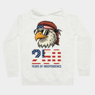 250 Years Of Independence Patriotic USA Eagle Anniversary Hoodie