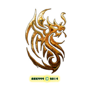 Golden Dragon tee-shirt and stickers T-Shirt