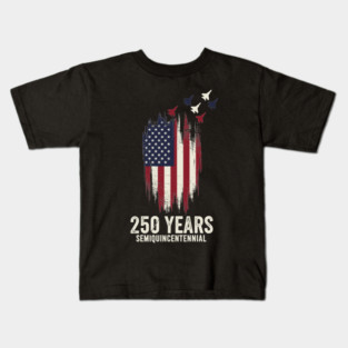 250 Years Semiquincentennial Patriotic USA Independence Kids T-Shirt