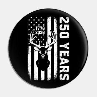 250 Years Patriotic Deer Hunting USA Independence Pin