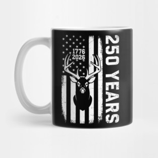 250 Years Patriotic Deer Hunting USA Independence Mug