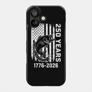 250 Years Patriotic Fishing USA Bass Independence Phone Case