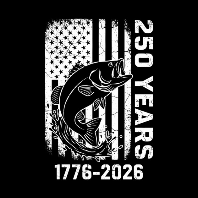 250 Years Patriotic Fishing USA Bass Independence by Chi's Store 1