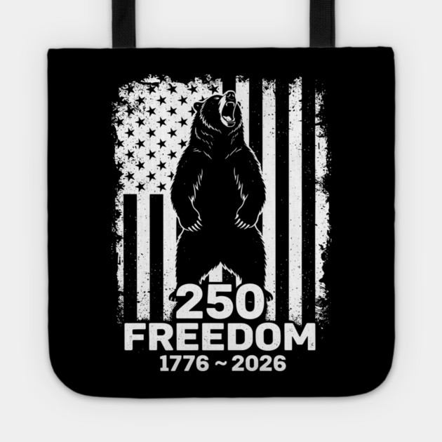 250 Years of Freedom Patriotic Bear USA Independence Tote by Chi's Store 1