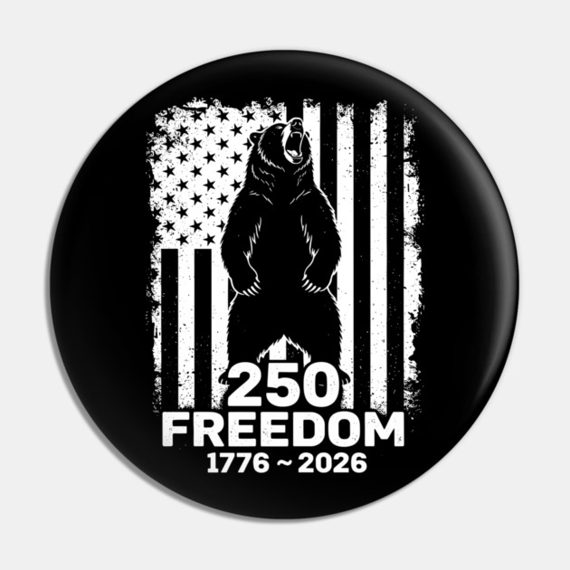 250 Years of Freedom Patriotic Bear USA Independence Pin by Chi's Store 1