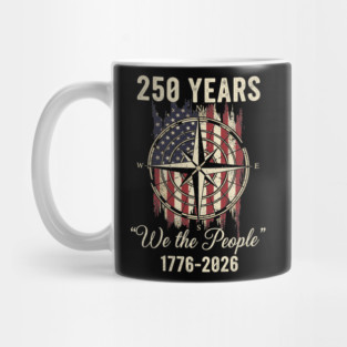 250 Years We The People Patriotic Compass USA Freedom Mug