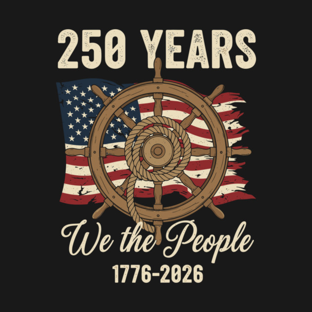 250 Years We The People Patriotic Ship Wheel USA Freedom by Chi's Store 1